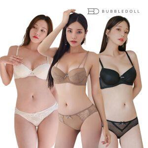 볼륨있는몸매~글램공감 브라1+팬티2 세트/빅사이즈/A~D컵/속옷세트/자체제작