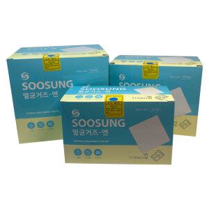 수성 멸균거즈 에스 3호 1개//100매 멸균가아제 의료용 약국거즈 상처보호 외상치료