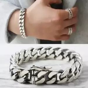 여자 남자 은팔찌 925 실버 체인 순은 팔찌 10돈 15돈 20돈 25돈 30돈