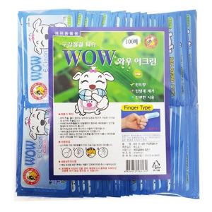 와우 이크린 100매 구강티슈