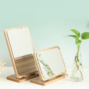 각도조절 탁상미니거울 화장대 손 인테리어 스텐드 나무 우드