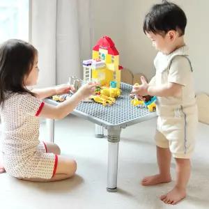 공부와 놀이를 하나로! 6in1 레고블럭테이블 레고책상 판 듀플로호환 블럭테이블