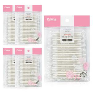 위생 개별포장 종이면봉 여행 다용도 휴대용 100개입 5봉