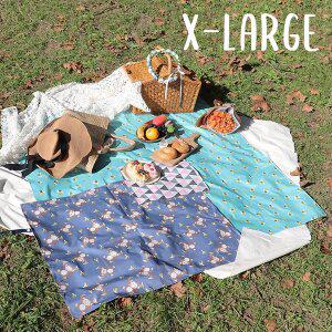 [더해피]핸드메이드 양면방수 특대형 패턴 피크닉 매트 / 식탁 테이블 패드 천 돗자리 비치 캠핑 소풍 ...