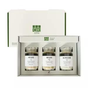 [롯데백화점]친환경팔도 천연조미료 3종 선물세트 (멸치+새우+표고)