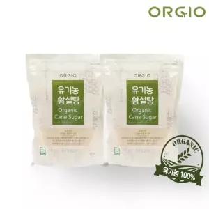 유기농사탕수수100 비정제 원당 유기농황설탕 1kgx2개