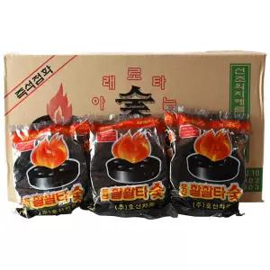 호산 아래로탄 숯 번개탄 착화탄 착화제 활활타숯 캠핑 바베큐숯 숯불탄 1박스(40개)