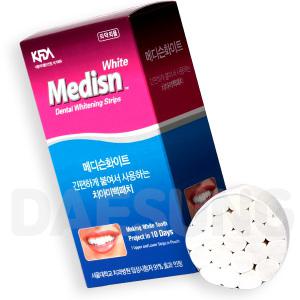 메디슨 화이트 셀프 치아 미백 스티커 패치 10일분 침흡수솜 포함