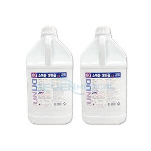 다나제약 에탄올4L 알콜83% 소독제 2개 공간소독 보건소 학교 소독제