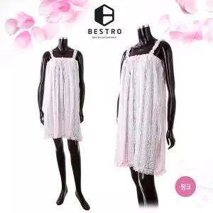 베스트로 미니리본 레이스 샤워탑가운[여성용/핑크] CA2107873