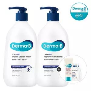[공식] 더마비 세라엠디 리페어 크림 워시 400ml x2개+(랜덤견본)튜브+3매
