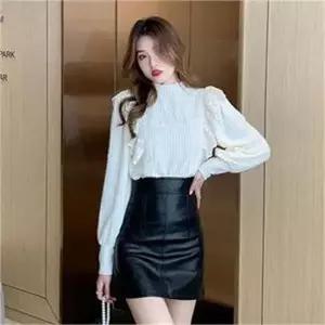 [오노마] ONM 하이넥 레이스 블라우스 오피스룩 하객룩 데이트룩 (S8053995)