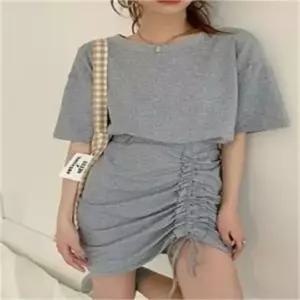 [오노마] ONM 라운드넥 스트링 셔링 원피스 허리밴딩 여성패션의류 (S8055925)