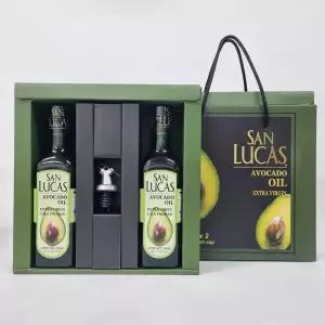  San-Lucas 아보카도 오일 500ml x 2병+원터치캡 선물세트 엑스트라버진 멕시코산 냉압착 HASS 아보카드오일