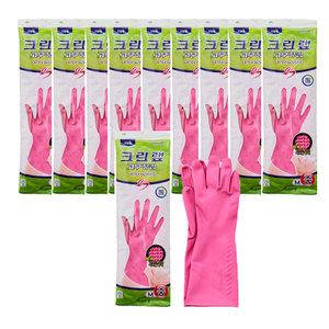 크린랩 고무장갑 ES 중형 10개/주방장갑 김장/M 중
