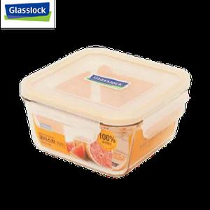 글라스락 라인 정사각 1호 920ml 유리 이유식 밀폐용기