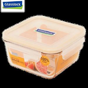 글라스락 라인 정사각 3호 1200ml 유리 이유식 밀폐용기