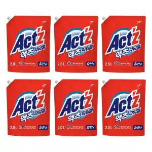 액츠 파워젤 액체세제, 일반, 2L, 6개