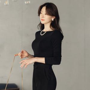 [시크라인] 레이라 보트넥 스판 티