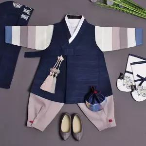 [보리보리/베베트리샤]진훤 남아 돌한복 남자아기 유아한복 백일