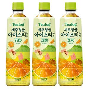 티로그 제주청귤 아이스티 녹차 제로칼로리 500ml x 12개