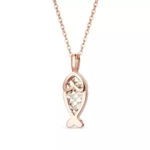 [도로시] 14k 다이아 컷팅 물고기 펜던트