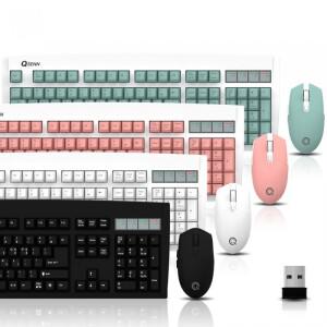 큐센 QSENN MK350 무선 키보드 마우스 세트 화이트