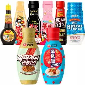 [농심] 짜파게티 만능소스 외 배홍동 불닭 까르보 팔도비빔장 소스 모음