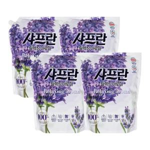 엘지 샤프란 섬유유연제 리필 릴렉싱 아로마 1.6L x 4개
