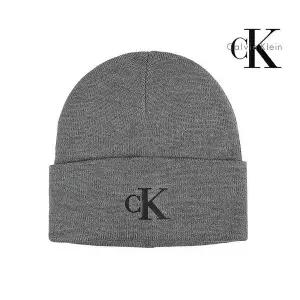 [아웃도어스/캘빈클라인]캘빈클라인 정품  패치 CK로고 비니 모자 그레이