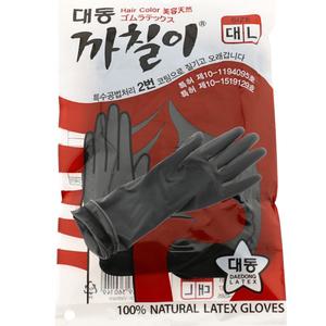 대동 까칠이 천연 라텍스장갑 미용장갑 블랙 대(L)