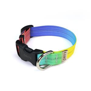 페르니 반사형 강아지 목줄 S 레인보우팝 국산