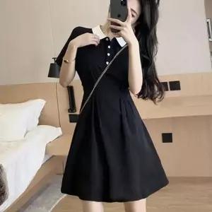 [오노마] ONM 원피스 스쿨룩 배색 오피스룩 포인트 허리 주름 핀턱 (S11879532)