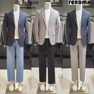 [롯데백화점]레노마 25년 봄여름 4종 시원한 쿨소재 댄디핏 캐주얼자켓ROBJ00AAS LDA