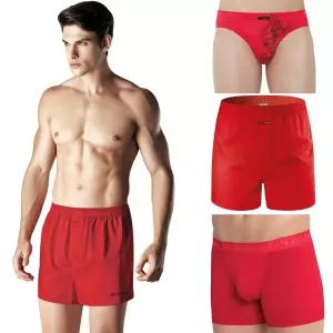 BYC 제임스딘 남자빨간팬티 호랑이 복 트렁크 드로즈 사각 삼각 팬티
