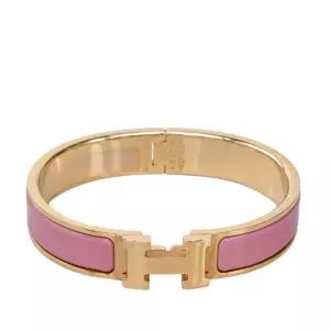 [중고명품] 핑크 옐로우 골드 클릭아슈 PM 팔찌