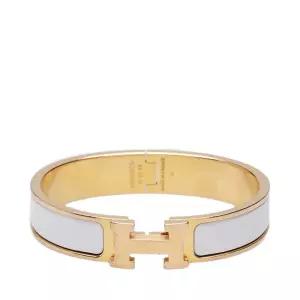 [중고명품] 화이트 옐로우 골드 클릭아슈 PM 팔찌