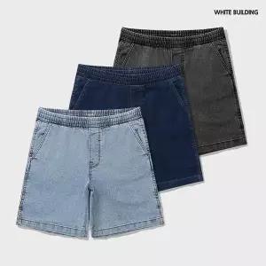 [셀러허브]화이트빌딩 남자 반바지 청반바지 데님바지 빅사이즈 (S13540032)