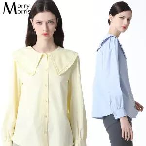 [하프클럽/모리모리스]소녀 와이드 프릴 카라 블라우스 (택가격 68000원)