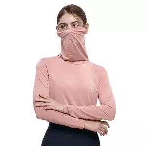 올커버 여성 기능성 자외선 차단 마스크넥 긴팔 쿨 티셔츠 W5ST38)