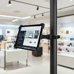 폴고정형 태블릿암 태블릿거치대 패드거치대 매장용 파이프 마운트 PB2-TAB