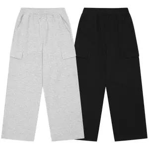 [에꼴리에] 세이브존03 세미 와이드 카고 분또 바지  24C0281 (BK,GY) (S16996873)