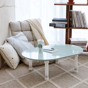 4단높이조절 E0 LPM 유광 밀러 타원 접이식 테이블 900