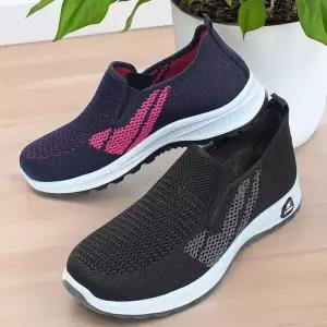 [라일리의류] Rly 소가죽 발바닥 지압 슬립온 운동화 캐주얼 중년신발