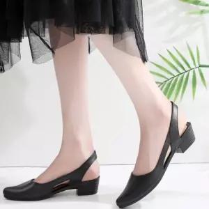 ONM 여성 비오는날 오피스룩 젤리 슬링백 플랫 구두 단화