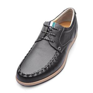 보닌 천연소가죽 플렉시블 삼색포인트 캐주얼화 SV009BK