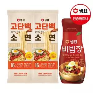 [샘표]고단백 소면 400g 3개+비빔장 1개