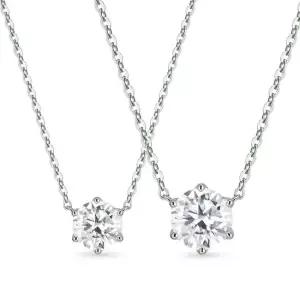 14K 클라라 모이사나이트 6프롱 목걸이 2캐럿