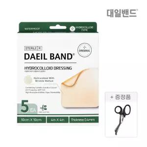 [대일밴드] 0.4mm두께 잘라쓰는 주름 습윤밴드 10x10 5매+응급처치가위 1개