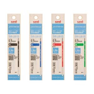 유니 제트스트림 라이트터치 다색 리필심 0.5mm SXR-L80-05 멀티펜 볼펜심 선명한 잉크 젯스트림